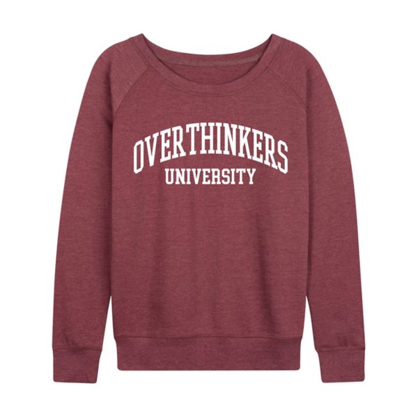 

Женская толстовка с длинным рукавом Overthinkers University из френч терри Licensed Character, красный