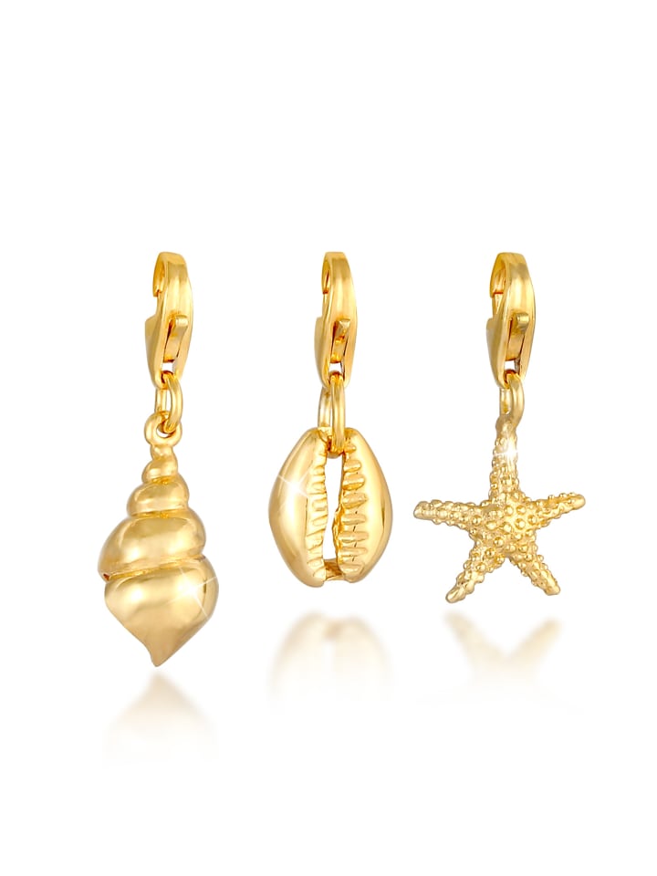 

Nenalina Подвеска из серебра 925 пробы: ракушка, морская звезда в золотом исполнении