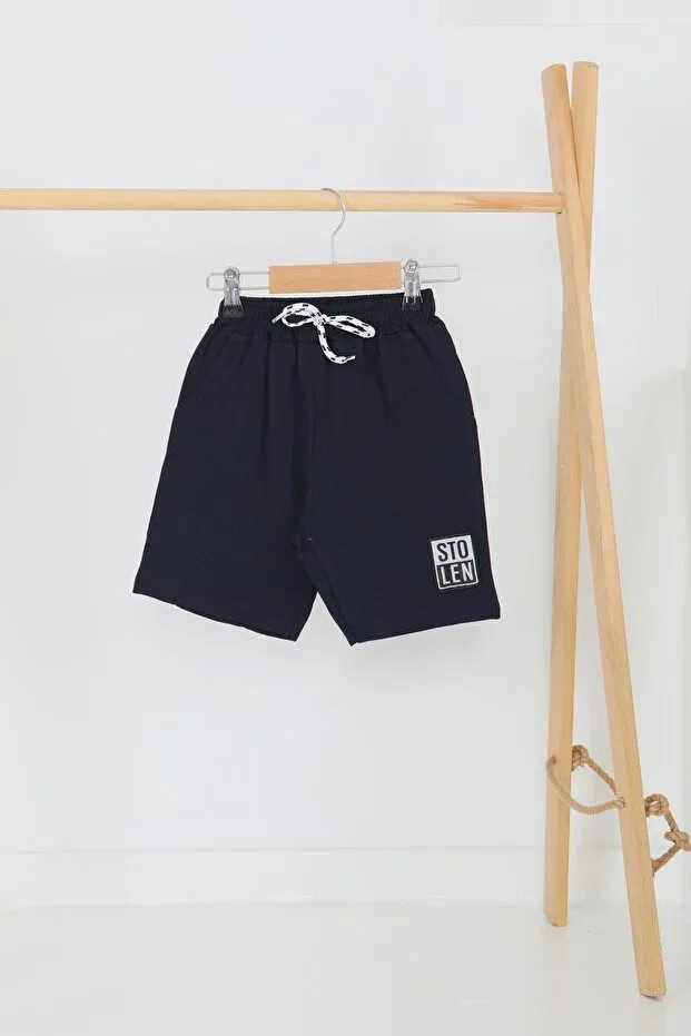 Детские шорты для девочек с принтом Tofisa, Navy Blue
