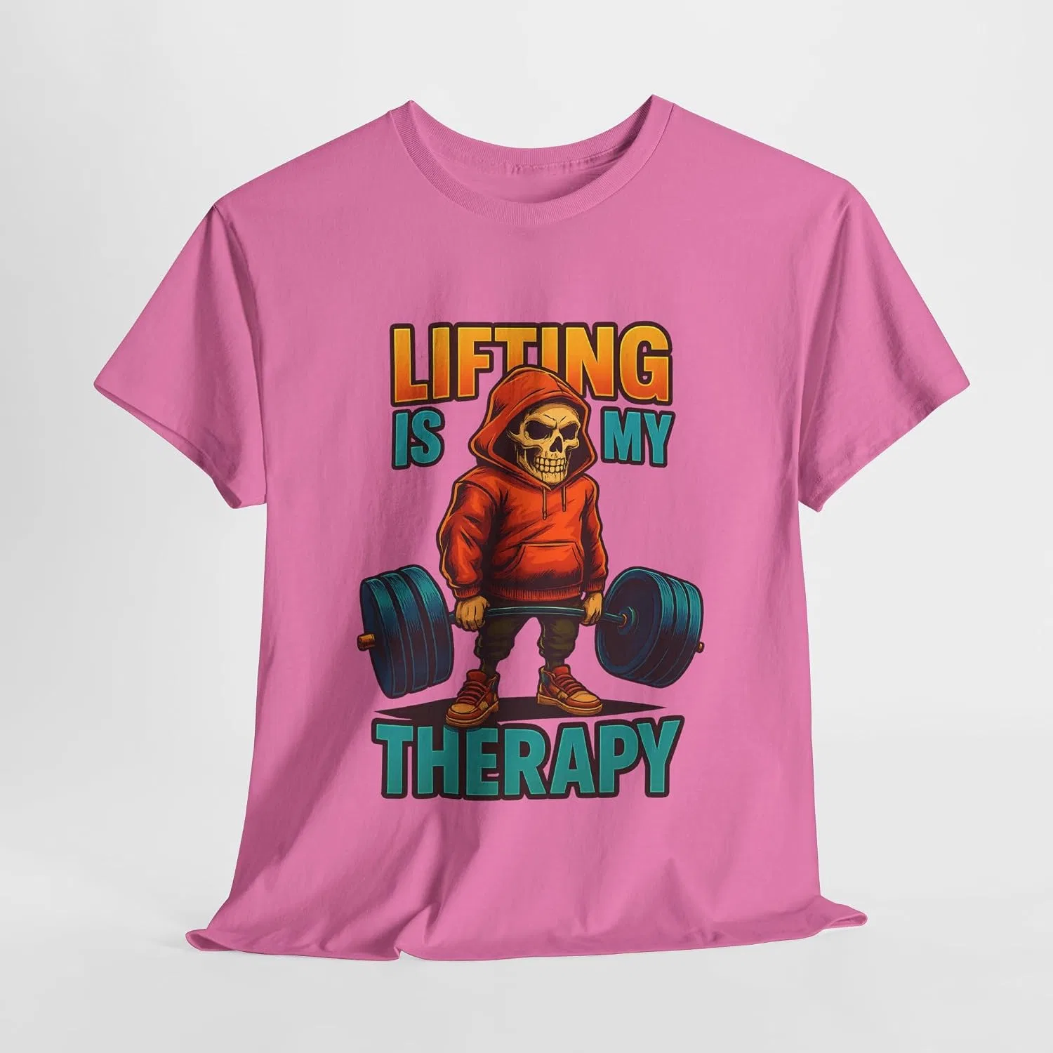 Футболка с принтом Lifting Is My Therapy Unisex, Azalea — фото 3