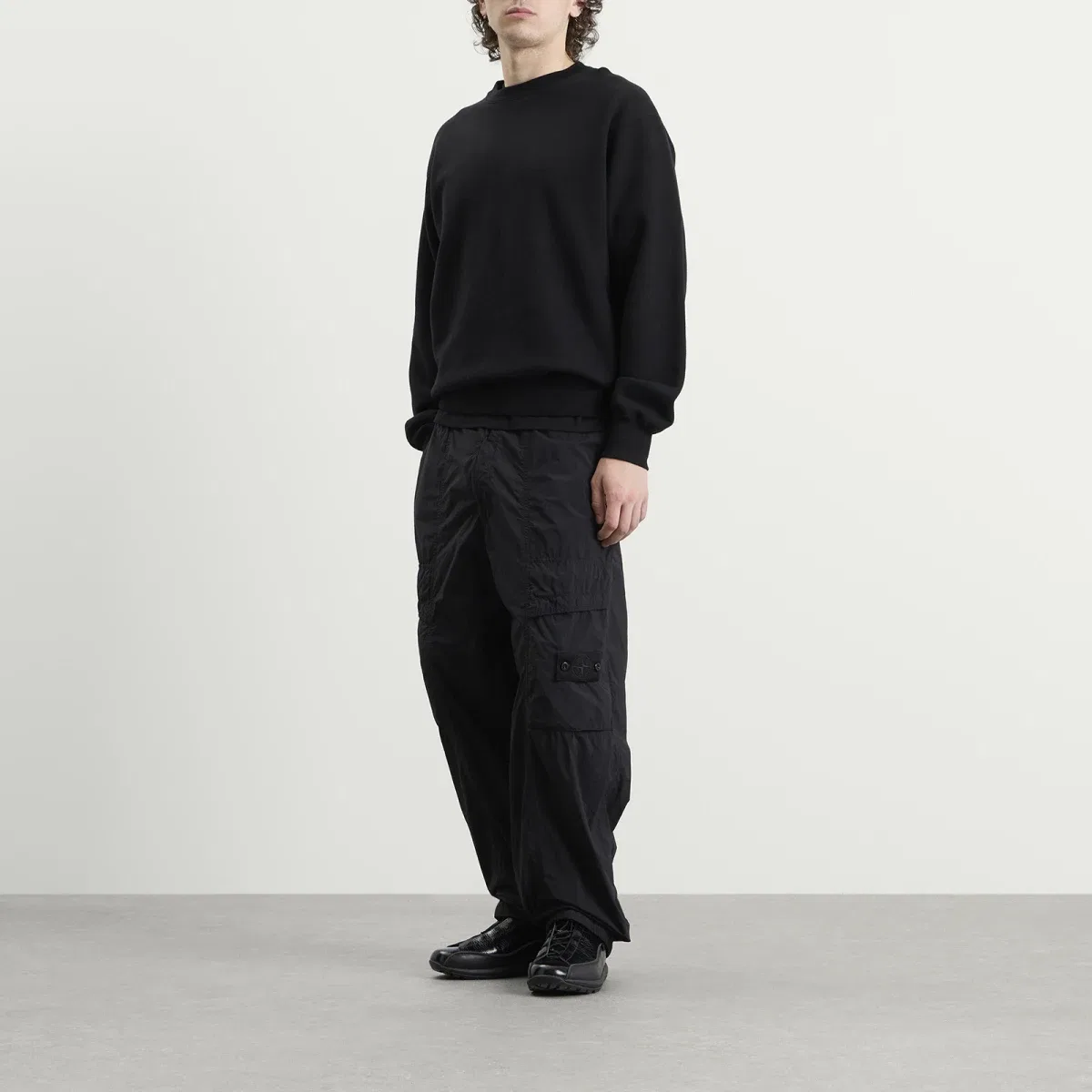 Штаны карго из нейлона Ghost Smerigliato Stone Island, Black — фото 4