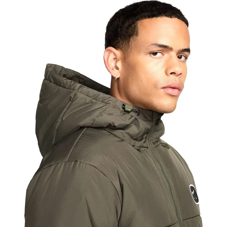 Мужская куртка Nike Sportswear Therma Fit с капюшоном, Ripstop, HF6825-451, Темно-синий — фото 4