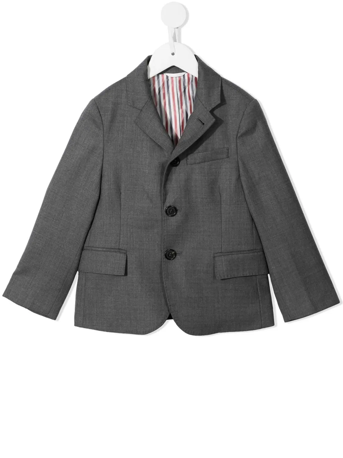 Пиджак из шерсти твид Super 120s Thom Browne, средне-серый