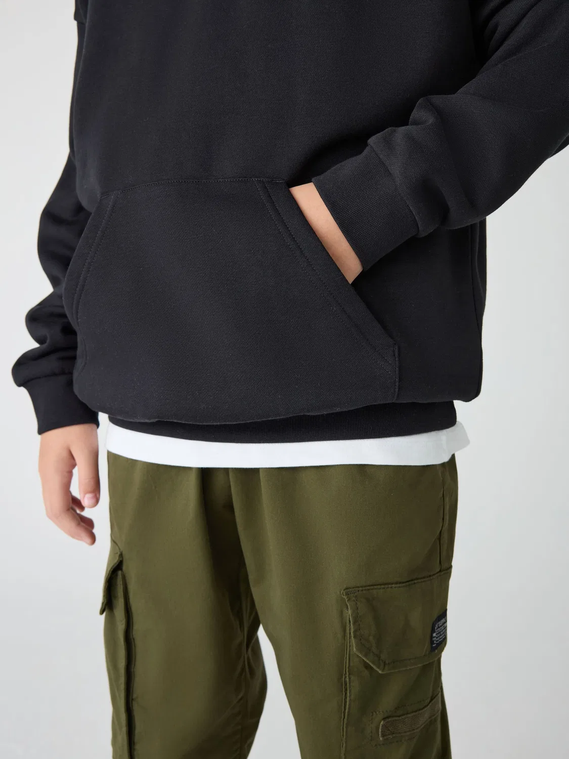 Худи свободного кроя, флис, adidas Originals, черный — фото 3