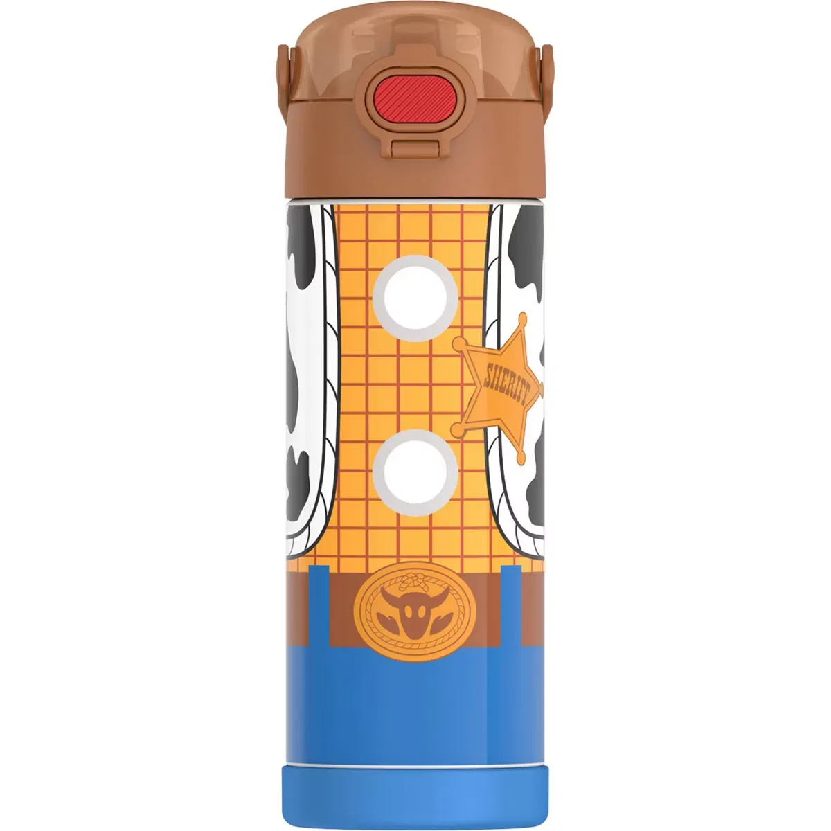 Детская бутылка для воды 470 мл с трубочкой и термоизоляцией Woody Thermos, Woody