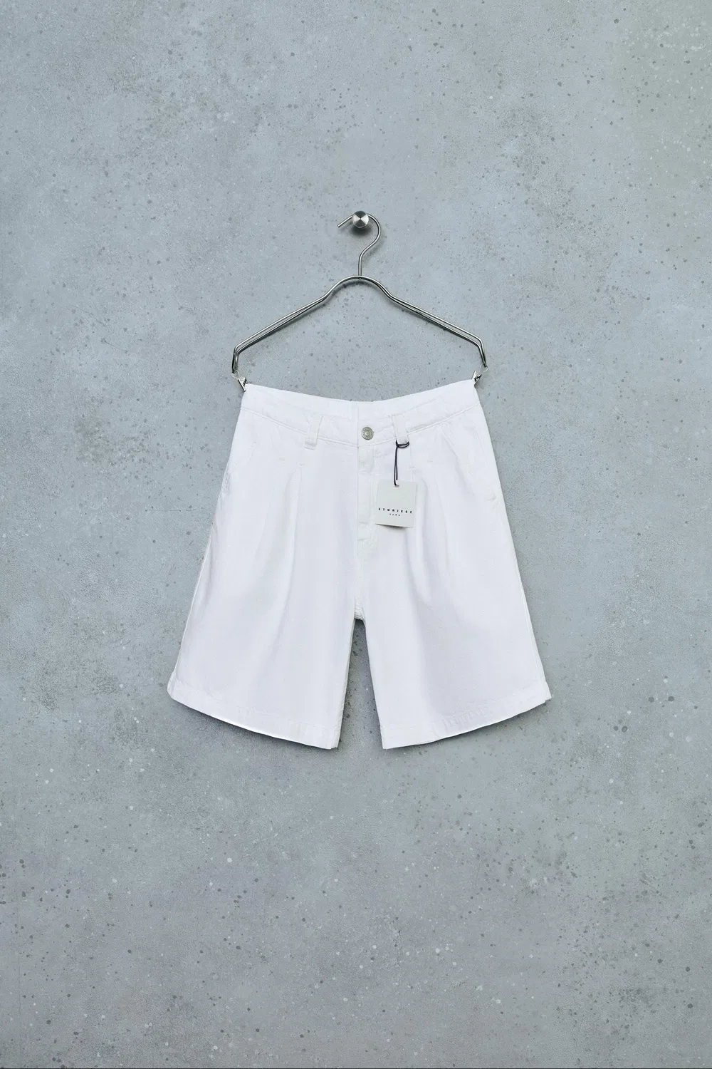 STORIESZ - Простые бермудские шорты с вытачками ZARA, White