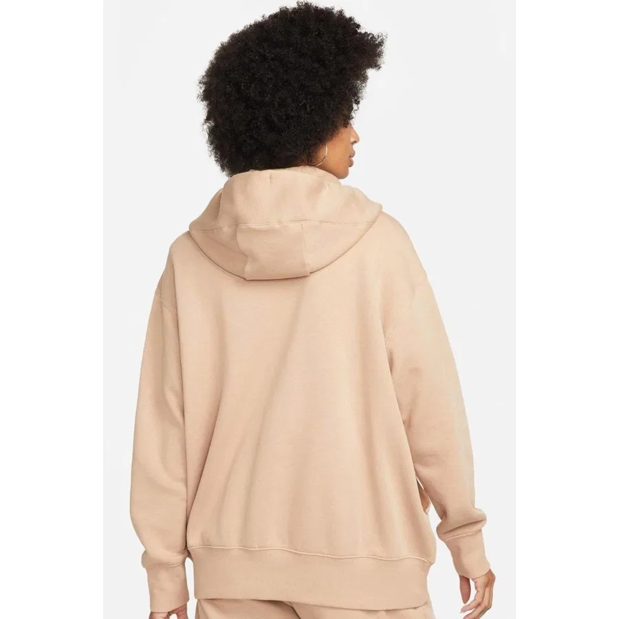 Женский свитшот-худи с капюшоном и молнией Sportswear Phoenix Fleece Oversized Full Zip, Nike, Бежевый — фото 2
