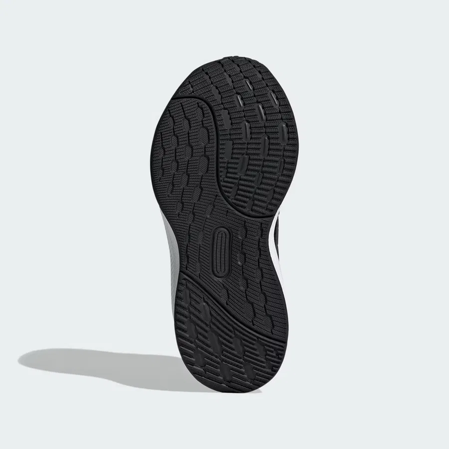 Кроссовки детские с шнуровкой и молнией UltraRun 5 EL C adidas, Черно-белый — фото 3