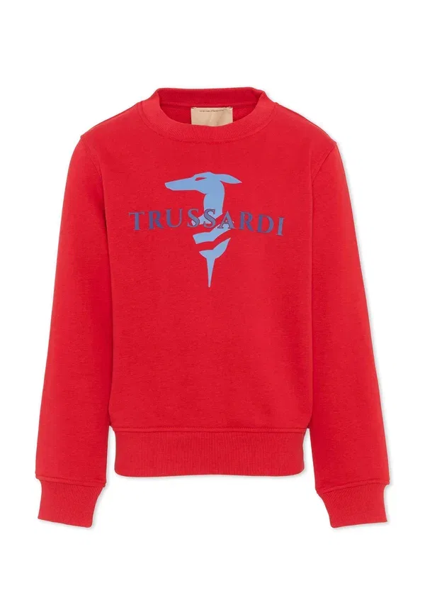 Свитшот с принтом Sweatshirt Tru Trussardi Junior, red, красный