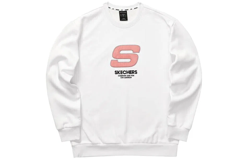 Детский свитшот с круглым вырезом Skechers, Bright White