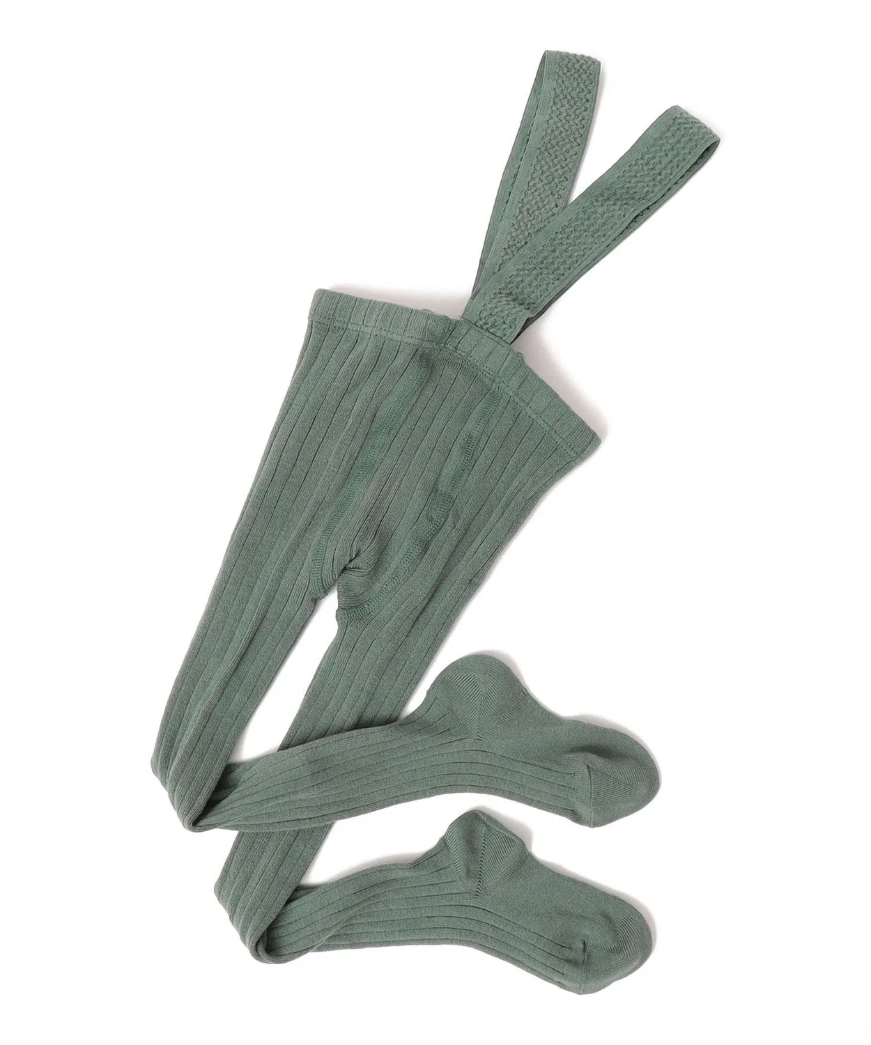 Детские колготки на подтяжках с ребристой текстурой, модель Suspenders Rib Tights SHIPS, Wine — фото 2