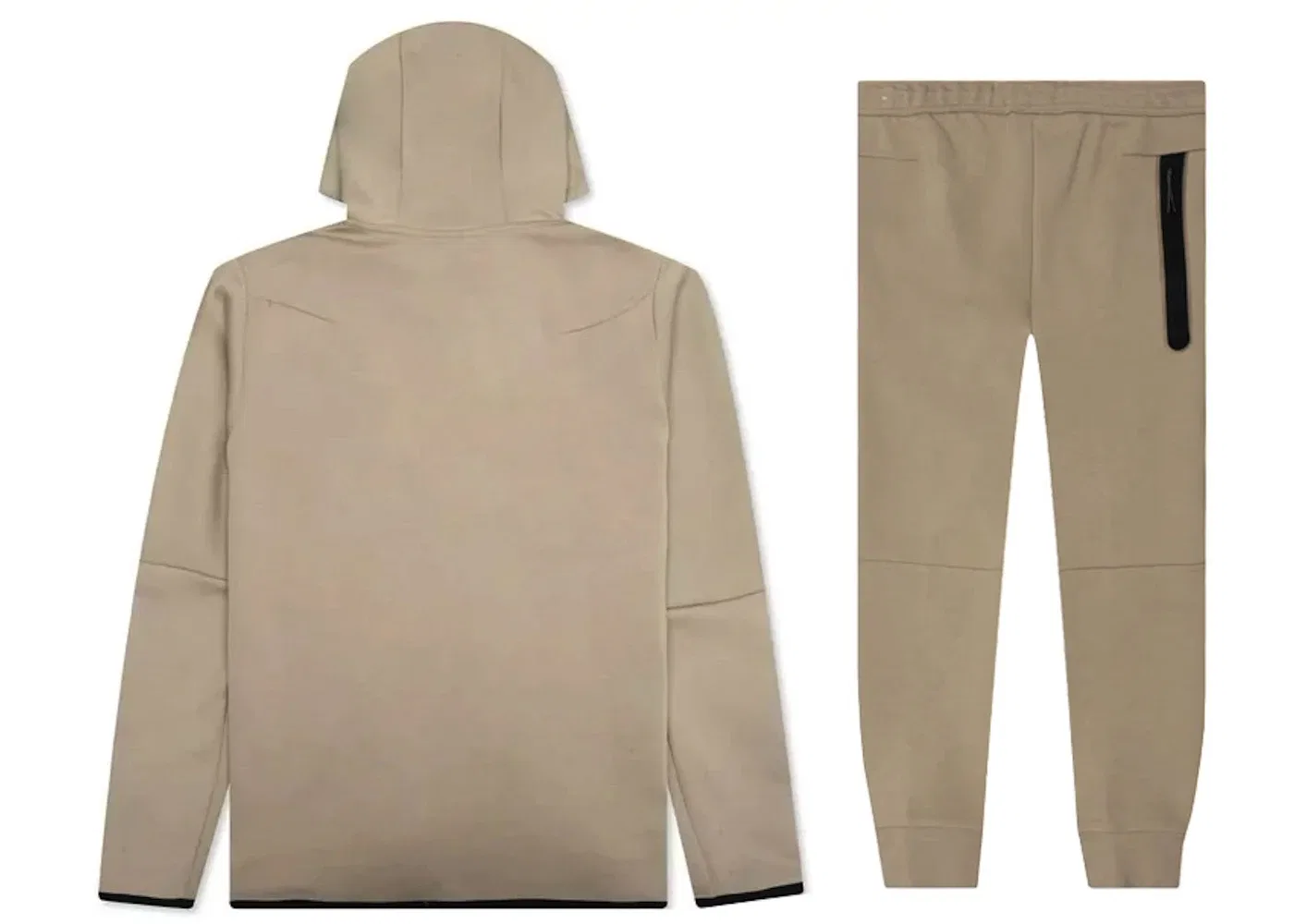 Мужской комплект из худи и джоггеров Nike Sportswear Tech Fleece, Khaki/Black — фото 2