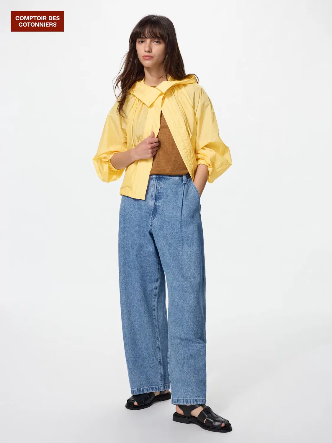 Джинсы Uniqlo, свободные, синий