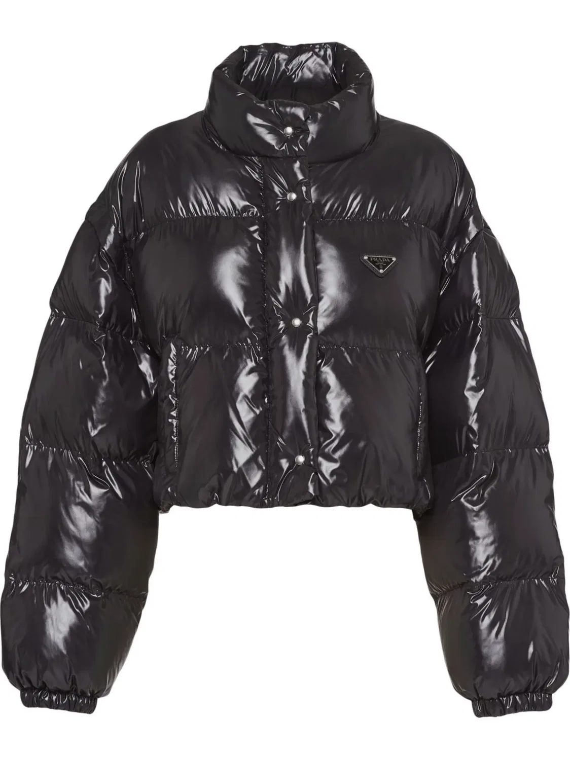 Пуховик Re-Nylon с detachable рукавами Prada, черный