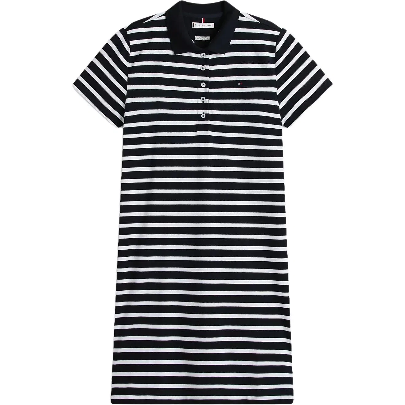 Платье миди с отложным воротником, Tommy Hilfiger, Marine Blue