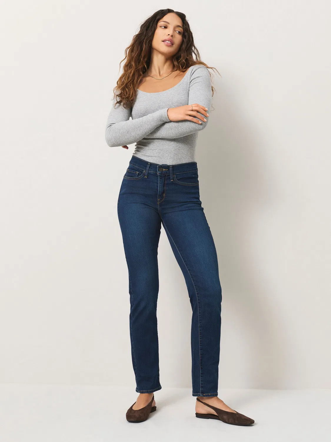 Levi's Eternal Indigo Dark Tint Blue 311 Моделирующие прямые джинсы — фото 2