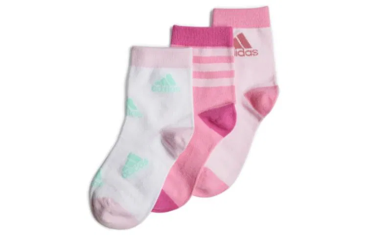 Детские носки Adidas Moderate, 3 пары, Blessing Pink/Clear Pink/White