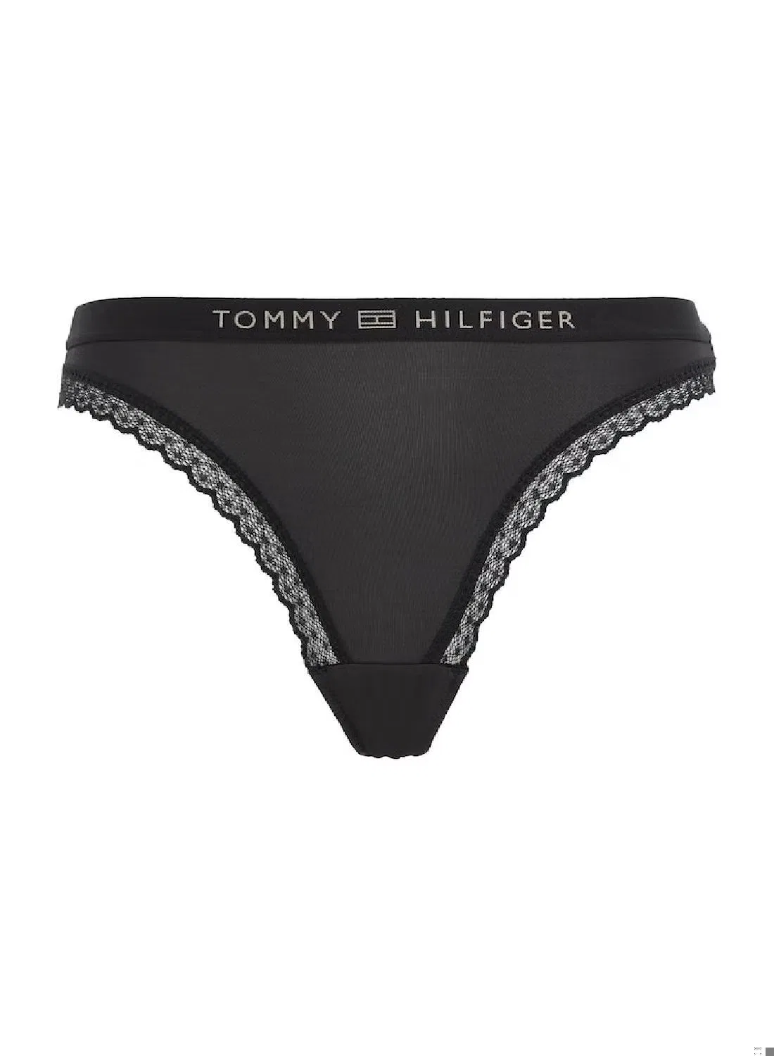 Трусы-слипы с кружевной отделкой Tommy Hilfiger, черный