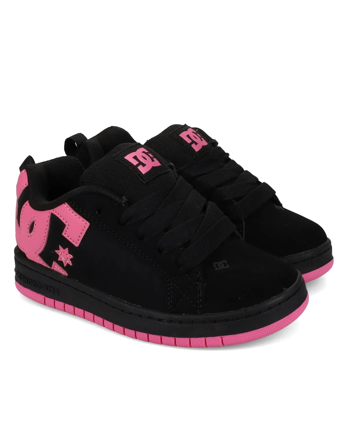 Детские кроссовки для мальчиков с замшевым верхом Court Graffik DC Shoes, Black Pink
