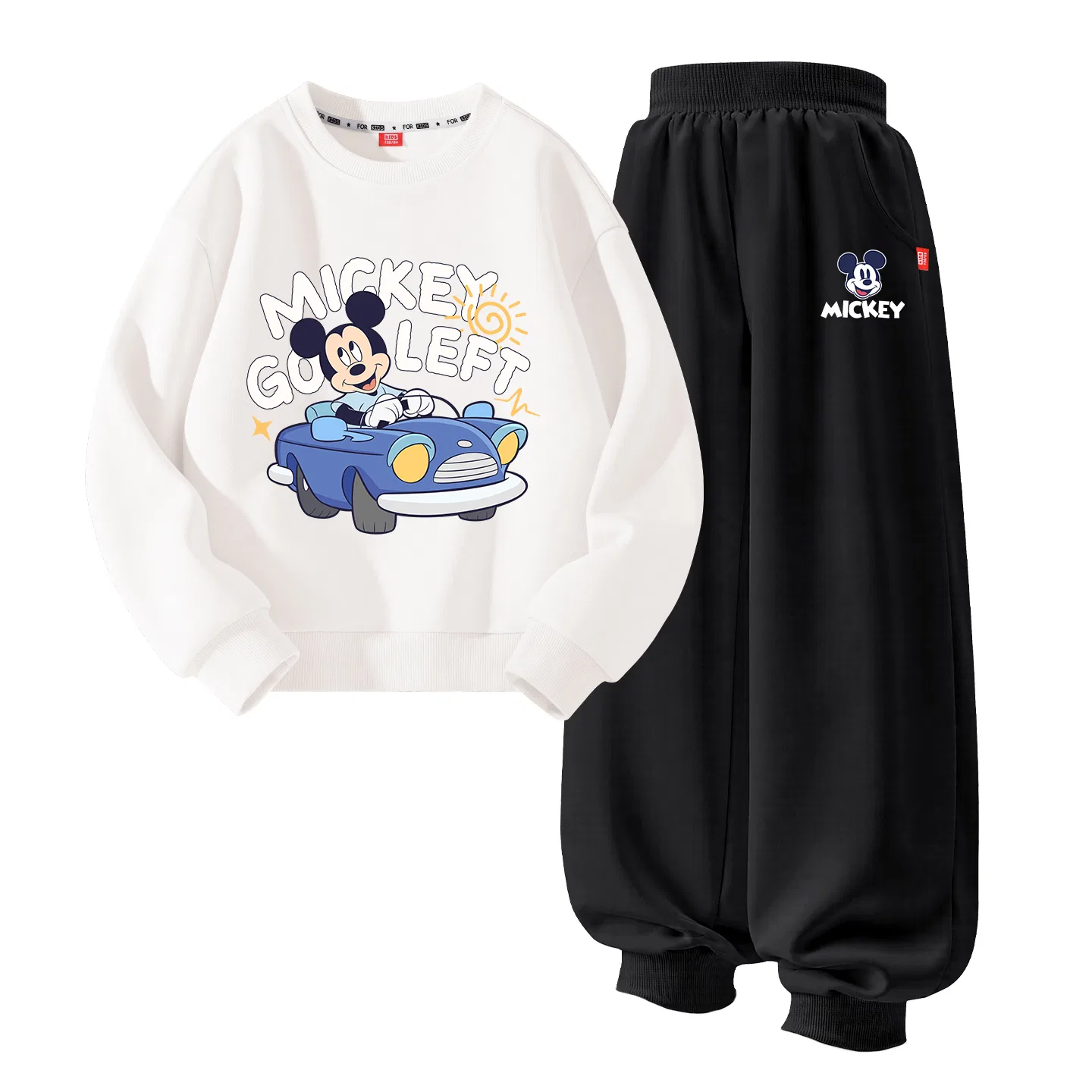 Детский спортивный костюм с принтом Disney, Цвет DiYue White+DiB Trendy Mickey K Black