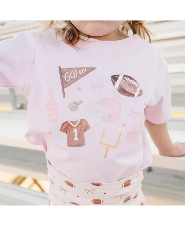Детская футболка с принтом Game Day Icon Sweet Wink, Ballet Pink — фото 3