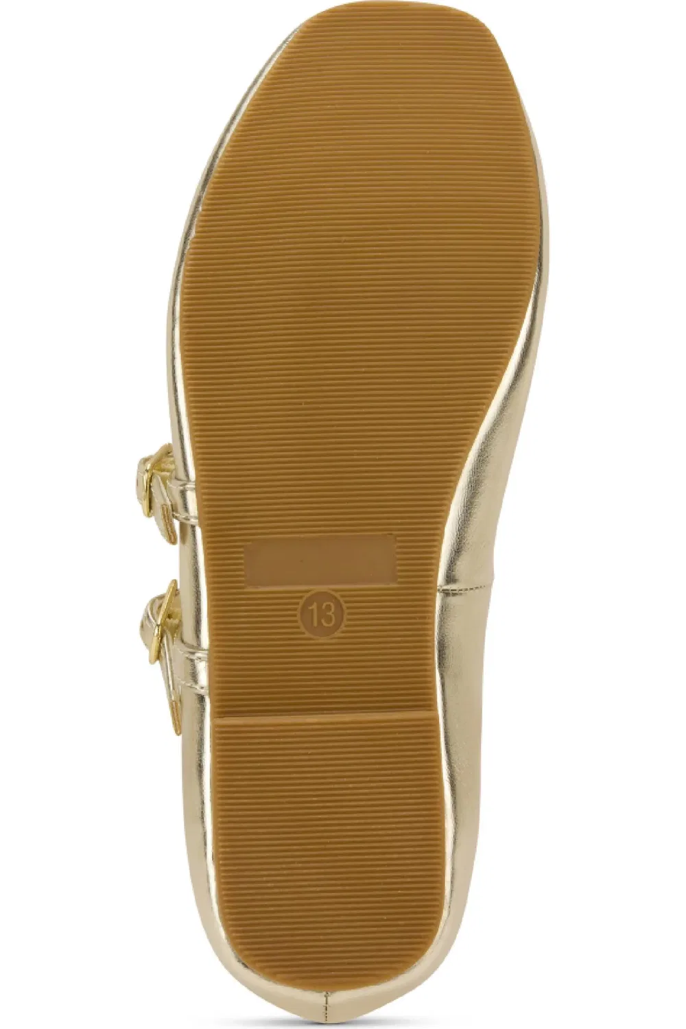 Детские туфли мэри-джейн с пряжками Miss Flat Yosi Samra, Gold — фото 4