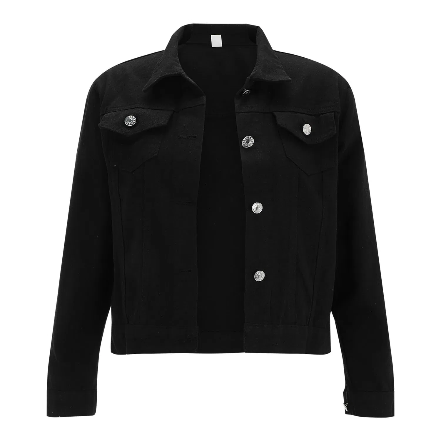 Женская джинсовая куртка с длинным рукавом Oversized Cardigan, Black — фото 3
