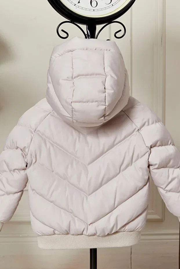 Детское зимнее пальто для мальчиков с капюшоном Benitto Kids, Beige — фото 3