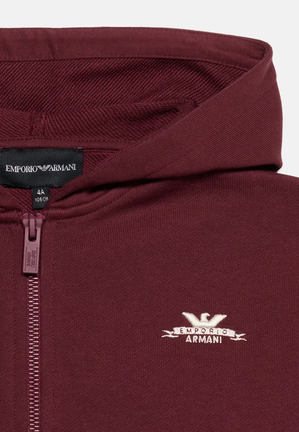 Унисекс - толстовка на молнии Emporio Armani, Maroon Banner — фото 3