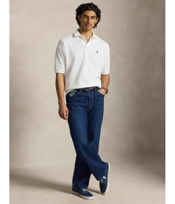 Мужское поло свободного кроя Polo Ralph Lauren, белый — фото 2