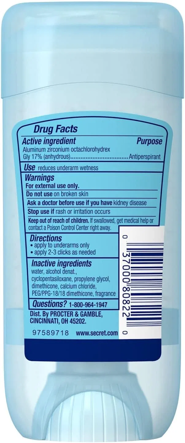 Антиперспирант-дезодорант Clear Gel Secret Outlast, 6 шт, 76 мл — фото 2
