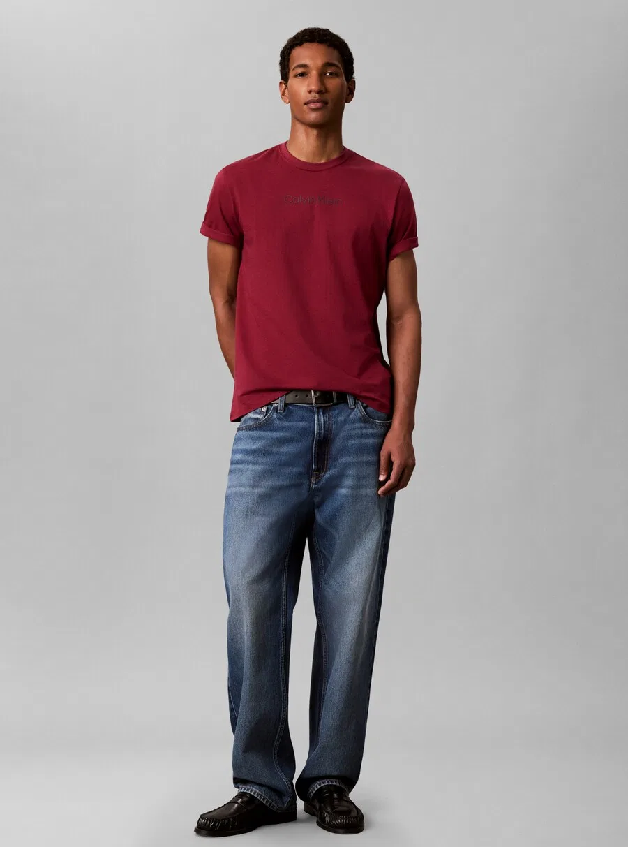 Футболка Calvin Klein темно-красного цвета — фото 4