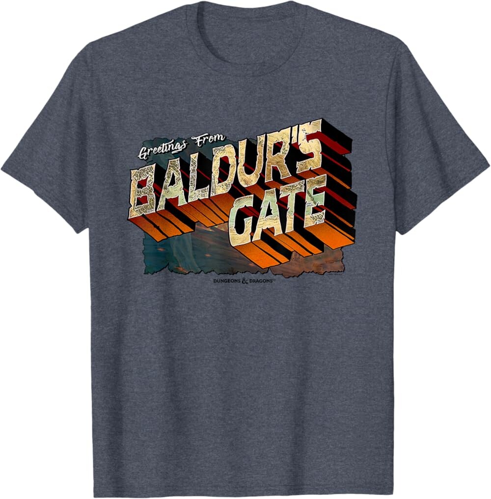 

Мужская футболка Dungeons & Dragons Greetings from Baldur's Gate, темно-синий