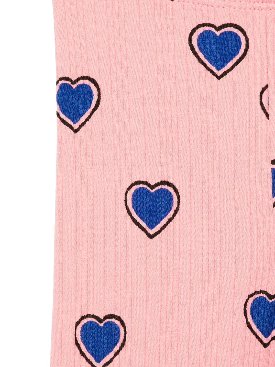 Mini Rodini Леггинсы Outlined-Hearts розовые — фото 3
