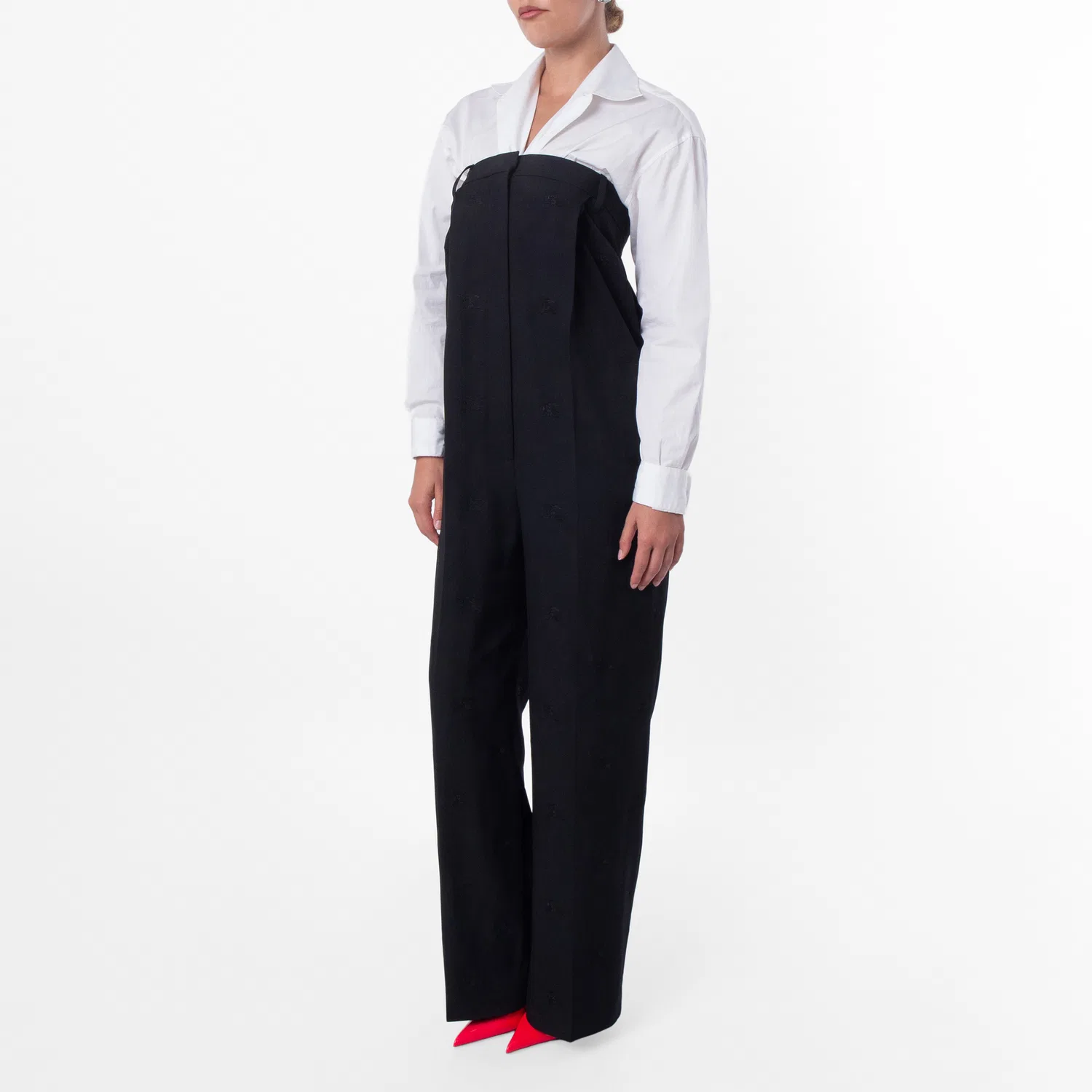 Комбинезон с принтом EKD Embroidered Tailored Jumpsuit Burberry, Black — фото 3