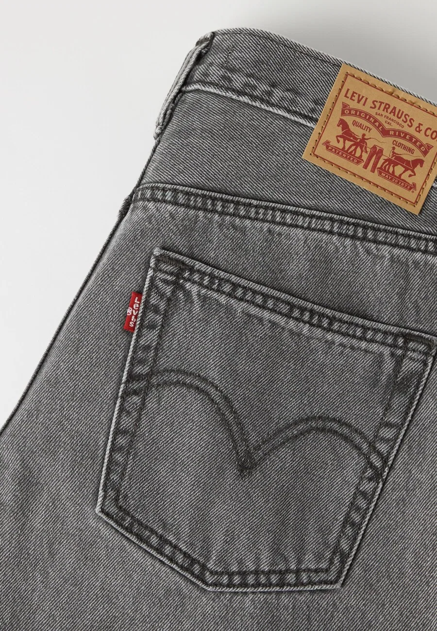 Джинсы LEVI'S Wide leg Jeans 'Middy' темно-серого цвета — фото 2
