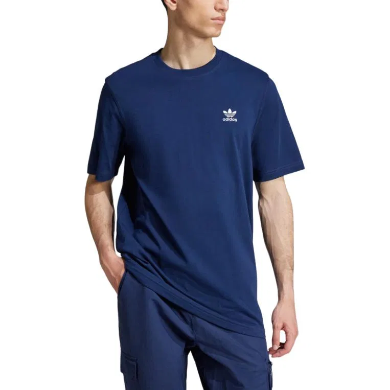Мужская футболка с принтом Adidas Originals Trefoil Essentials Tee, Midnight Indigo — фото 4