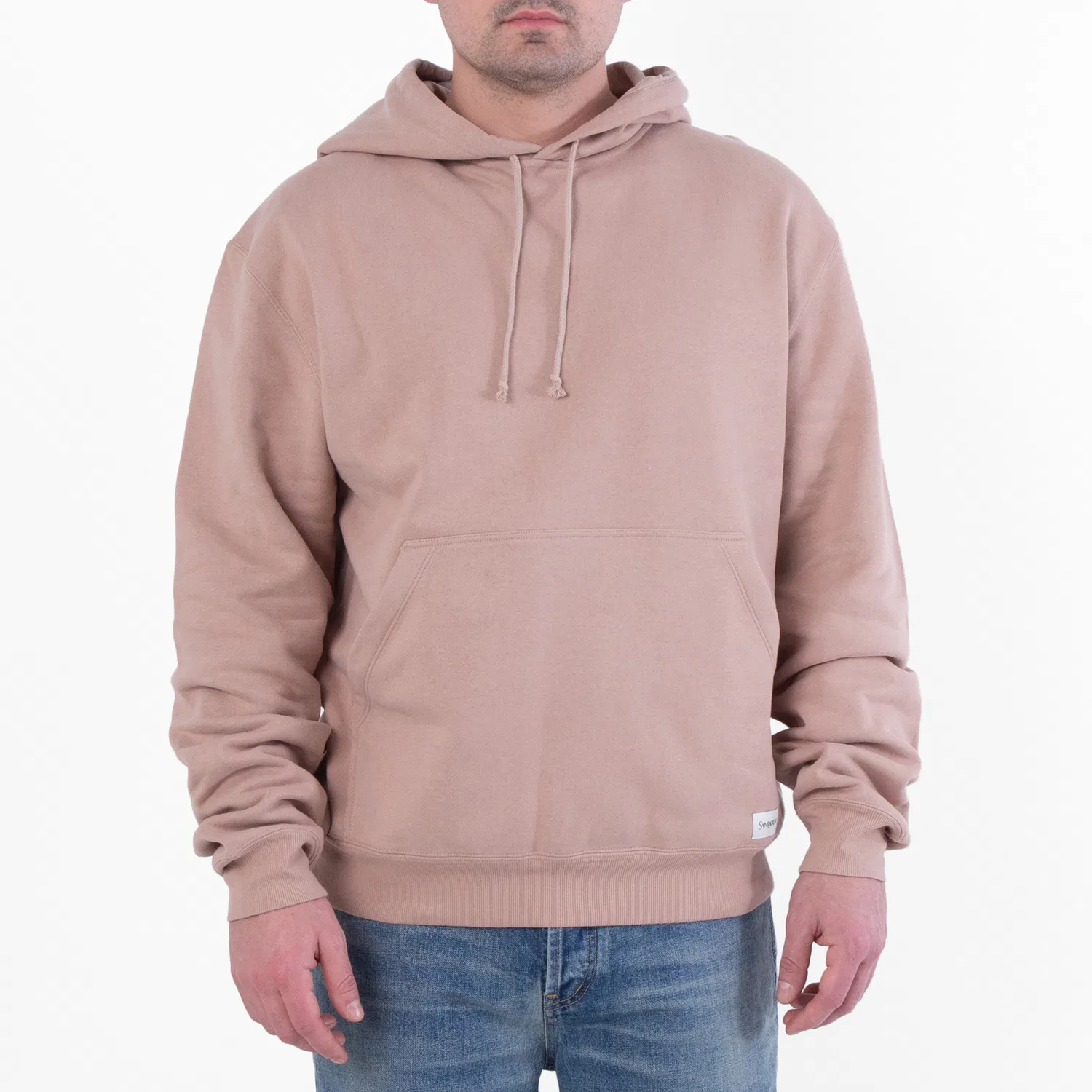 Худи оверсайз из хлопка Oversized Cotton Hoodie Saint Laurent, Nude Rose