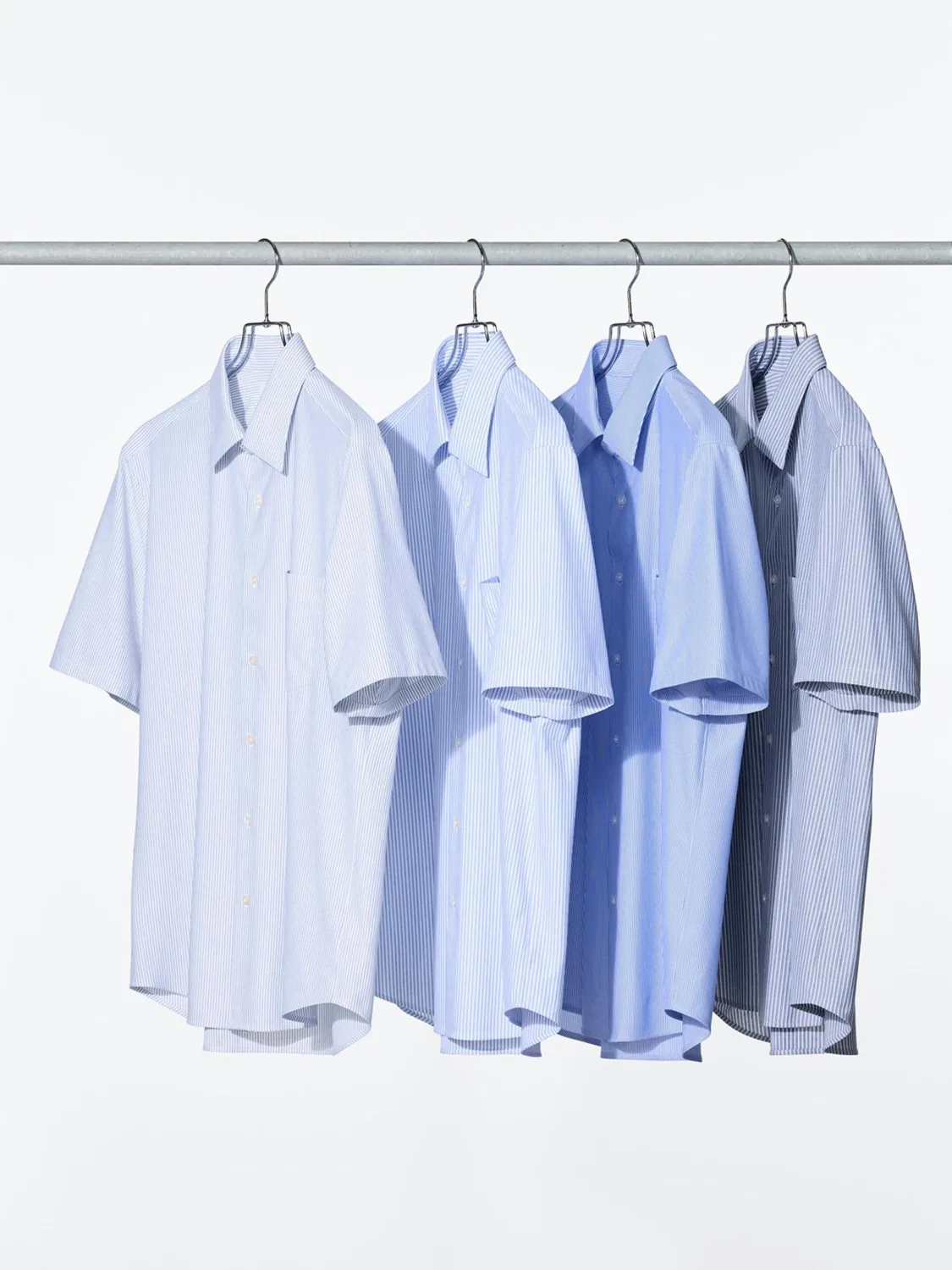 Рубашка с коротким рукавом быстросохнущая, Uniqlo, синий — фото 2