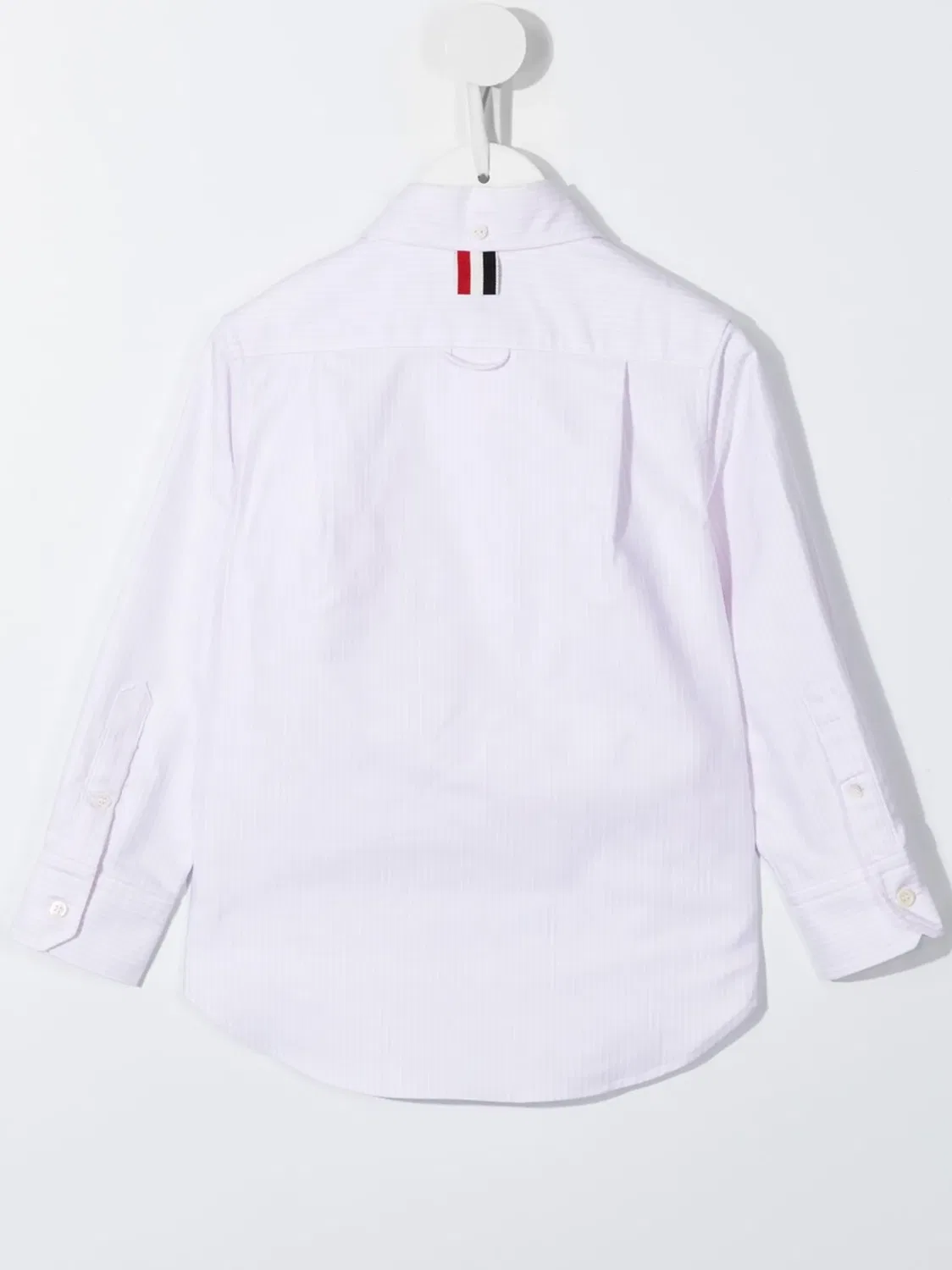 Рубашка оксфорд в полоску University Stripe Thom Browne Kids, розовый — фото 2