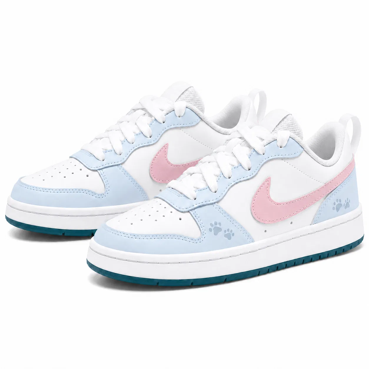 Детские кроссовки для скейтбординга с принтом Court Borough 2 Nike, Blue — фото 4