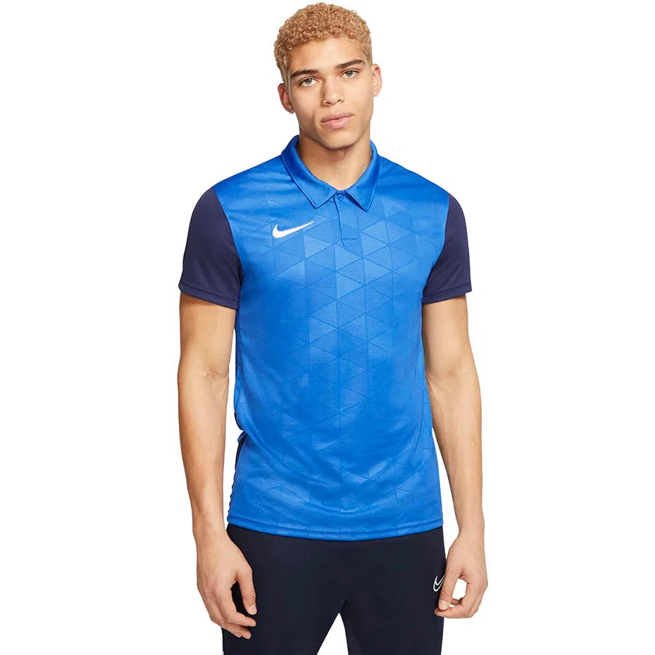 Мужское поло с контрастными рукавами Trophy IV Nike, Blau