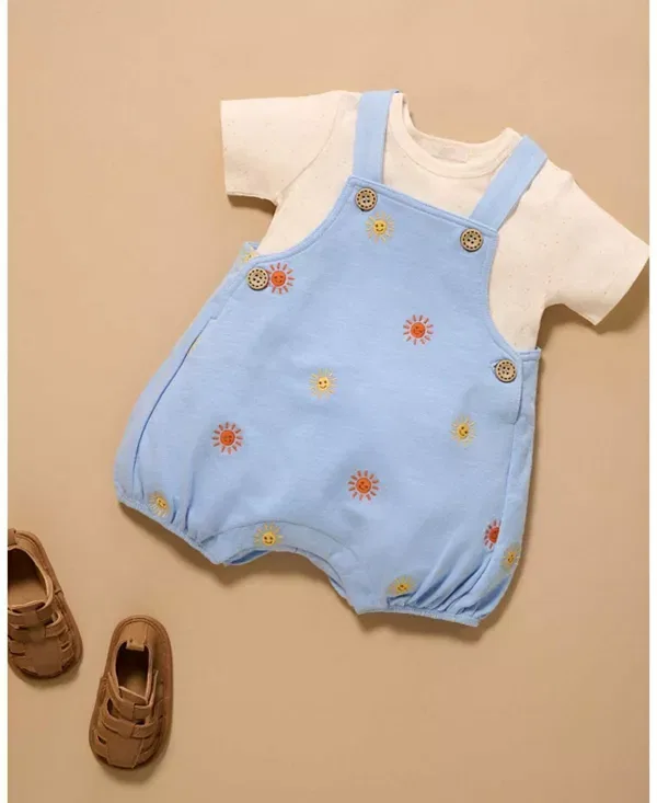 Детский комплект для мальчиков с коротким рукавом Purebaby, Sunshine Broderie — фото 2