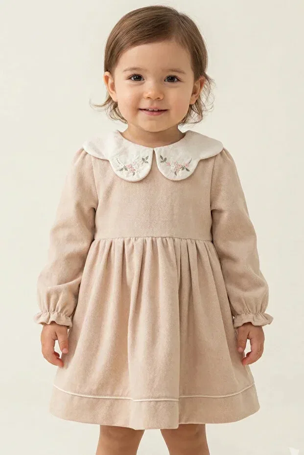 Детское платье для девочек с длинным рукавом Mbk Garden, Beige
