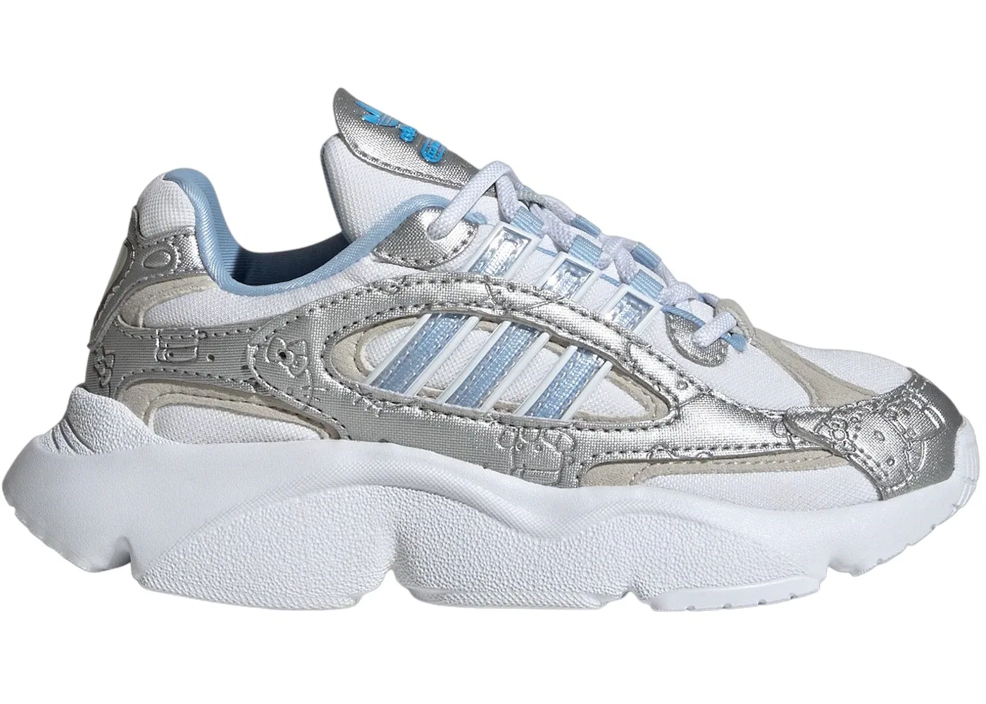 Детские кроссовки Lifestyle с принтом Hello Kitty Ozmillen Adidas, Cloud White/Glow Blue/Grey One