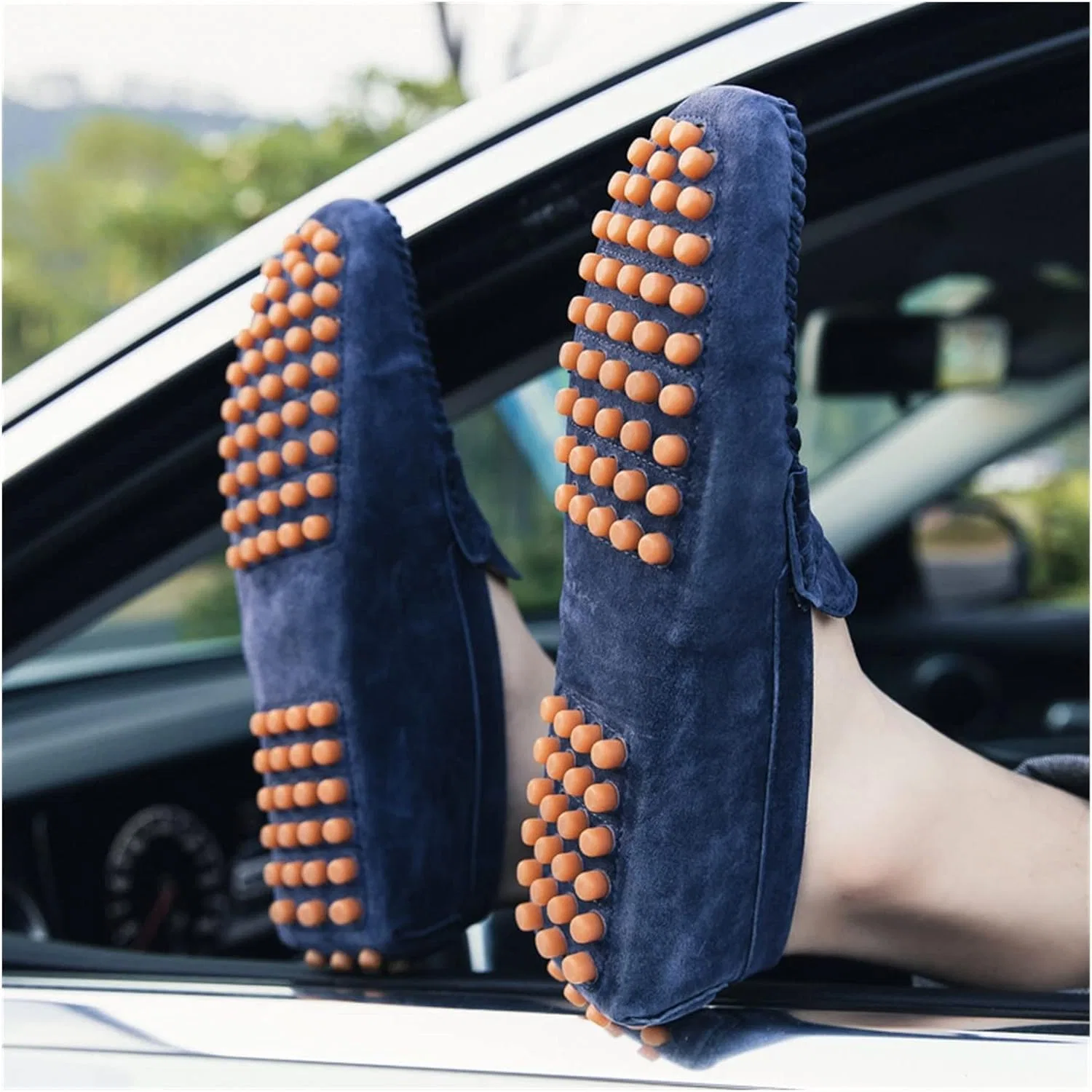 Лоферы мужские из натуральной кожи, Loafers, синий — фото 3