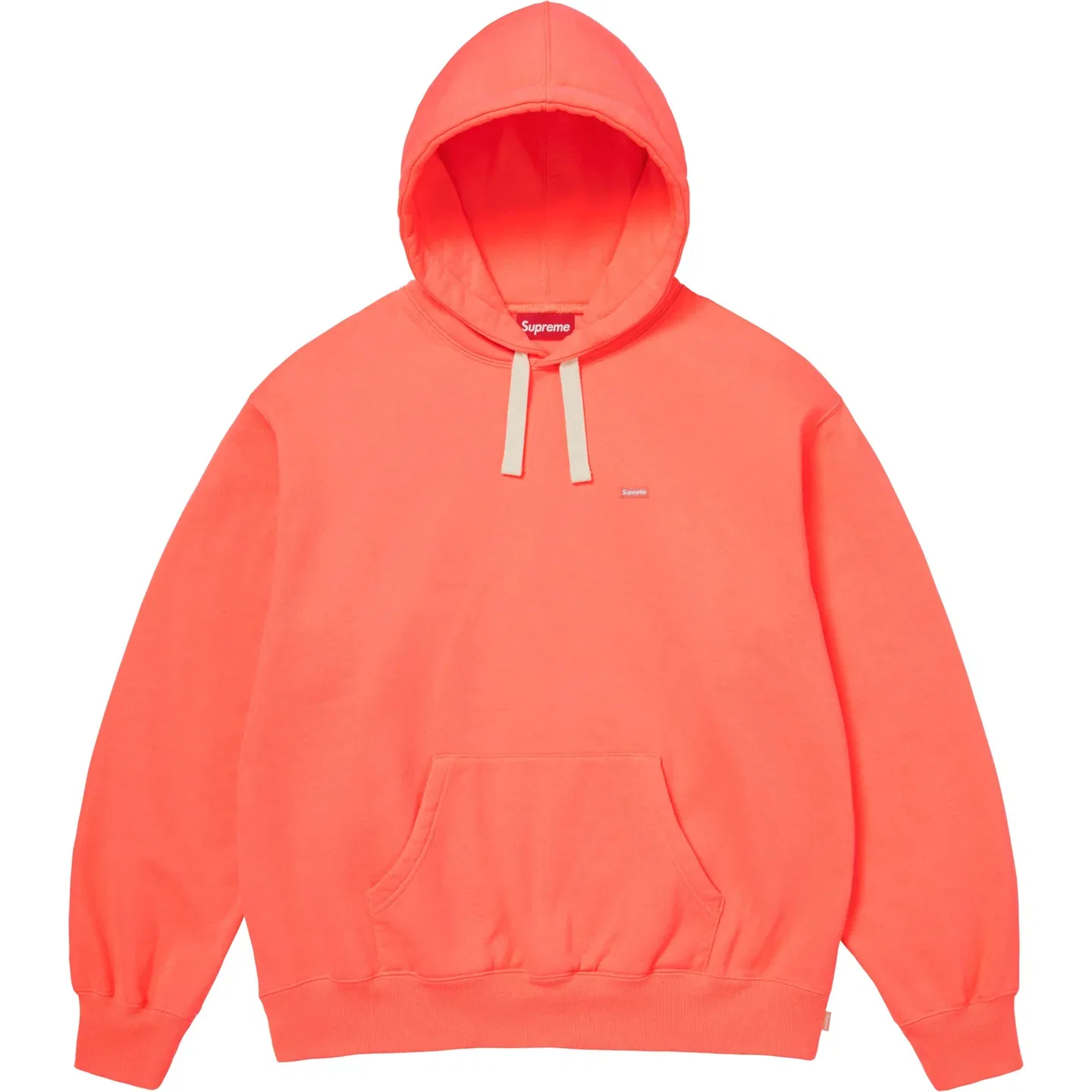 Худи с капюшоном и шнурком Small Box Supreme, Coral Red