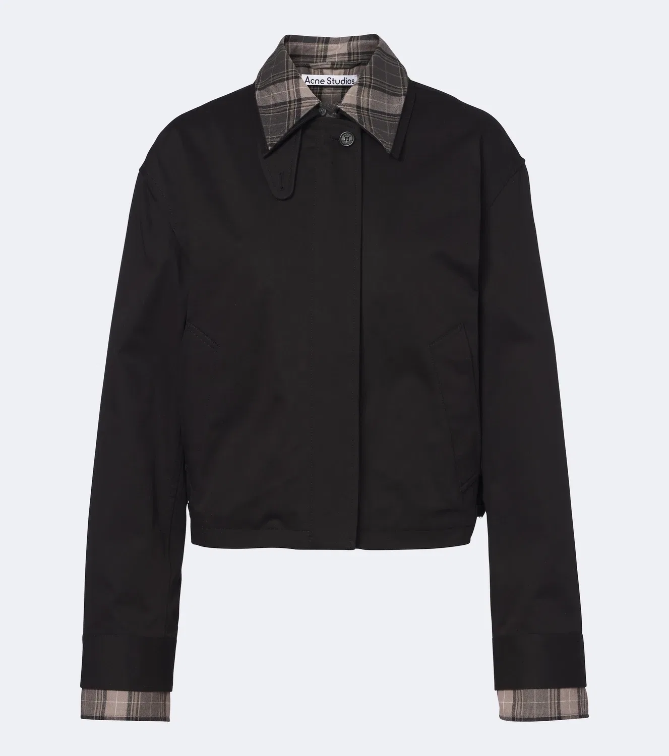 Куртка из хлопкового твила Acne Studios, черный