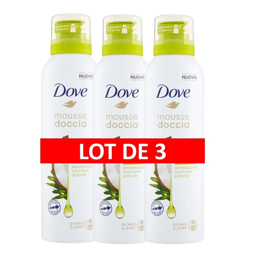Пена для душа Dove, Coconut Oil, 3 шт по 254 г