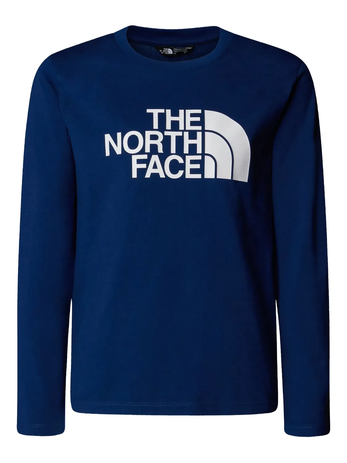 Футболка с длинным рукавом Easy Logo-Print The North Face, темно-синий